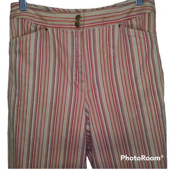Talbots High Rise Striped Capri Pants | Women’s 6P | Stretchy Cropped - Picture 2 of 6